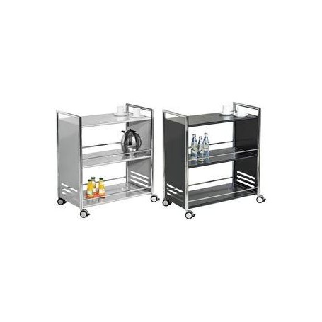 Kerkmann Servierwagen Artline, mit 3 Böden, 700 x 400 x 840 mm, schwarz/chrom 1 Stück (3373)