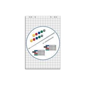 MAUL HEBEL Flipchart Starter-Set, Grundausstattung für Präsentationen am Flipchart, Inhalt: 5 Flipchart-Blöcke (63880-09)