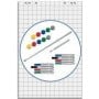 MAUL HEBEL Flipchart Starter-Set, Grundausstattung für Präsentationen am Flipchart, Inhalt: 5 Flipchart-Blöcke (63880-09)
