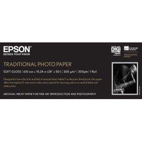 Epson Traditional Photo Paper, in rotoli da 60, 96cm (24'') x 15m (C13S045055)