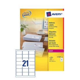 Avery L7160-250 etichetta per corrispondenza Etichetta autoadesiva Bianco