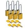 Brady ALU-YLW-76ST-KD6PK lucchetto Lucchetto convenzionale 6 pz (150345)
