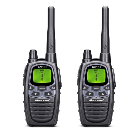 Midland G7 Pro Walkie Talkie ricetrasmittente 69 canali 446.00625 - 446.09375 MHz Nero (C1090.13)