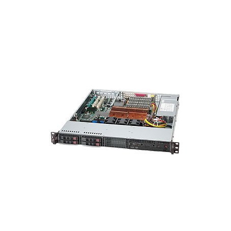 Supermicro SuperChassis 111T-560CB, Black Basso profilo (Slimline - stilizzato) Nero 560 W (CSE-111T-560CB)