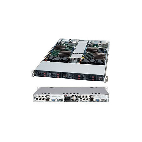 Supermicro CSE-809T-1200B computer case Basso profilo (Slimline - stilizzato) Nero 1200 W (CSE-809T-1200B)