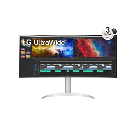 LG 38WP85CP-W Monitor PC 96,5 cm (38") 3840 x 1600 Pixel Quad HD+ LCD Argento (38WP85CP-W.AEU)