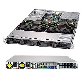 Supermicro SYS-6019U-TR25M sistema barebone per server Intel® C621 LGA 3647 (Socket P) Rack (1U) Nero (SYS-6019U-TR25M)