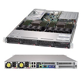 Supermicro SYS-6019U-TR4 sistema barebone per server Intel® C621 LGA 3647 (Socket P) Rack (1U) Nero (SYS-6019U-TR4)