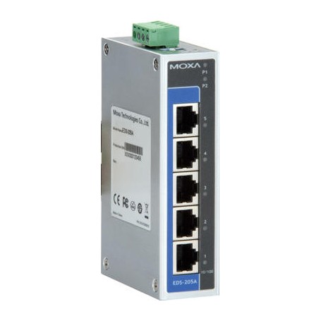 Moxa EDS-205A-T switch di rete Non gestito (EDS-205A-T)