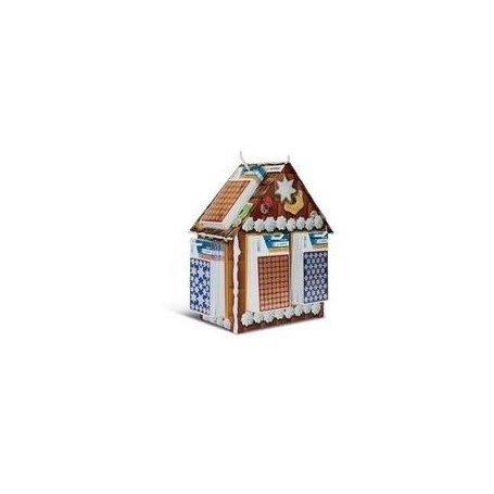 HERMA Weihnachts-Sticker DECOR, Thekendisplay Lebkuchenhaus Karton-Display im dekorativen Lebkuchenhaus, Sterne - 1 Stück (3241