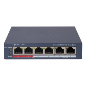 Hikvision DS-3E1106P-EI/M switch di rete Gestito Gigabit Ethernet (10/100/1000) Supporto Power over Ethernet (PoE) Grigio (301802985)