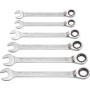 Knarren-Ring-Maulschlssel-Satz 606/6-1, 6-teilig (mit umschaltbarer Knarrenfunktion)