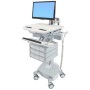 Ergotron SV44-1292-C carrello e supporto multimediale Alluminio, Grigio, Bianco Pannello piatto Carrello multimedi (SV44-1292-C)