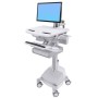 Ergotron SV44-12A1-C carrello e supporto multimediale Alluminio, Grigio, Bianco Pannello piatto Carrello multimedi (SV44-12A1-C)