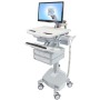 Ergotron SV44-1242-C carrello e supporto multimediale Alluminio, Grigio, Bianco Pannello piatto Carrello multimedi (SV44-1242-C)