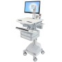 Ergotron SV44-1341-C carrello e supporto multimediale Alluminio, Grigio, Bianco Pannello piatto Carrello multimedi (SV44-1341-C)