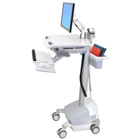Ergotron SV42-6201-C carrello e supporto multimediale Alluminio, Grigio, Bianco Pannello piatto Carrello multimedi (SV42-6201-C)