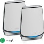 NETGEAR Orbi RBK852 AX6000 WiFi 6 Mesh System Banda tripla (2.4 GHz/5 GHz/5 GHz) Wi-Fi 6 (802.11ax) Grigio, Bianco 8 Interno (RBK852-100EUS)