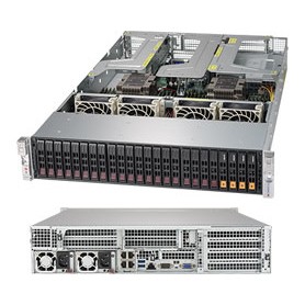 Supermicro SYS-2029UZ-TR4+ sistema barebone per server Intel® C621 LGA 3647 (Socket P) Armadio (2U) Nero