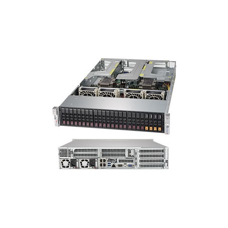 Supermicro SYS-2029UZ-TR4+ sistema barebone per server Intel® C621 LGA 3647 (Socket P) Armadio (2U) Nero