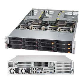 Supermicro SYS-6029UZ-TR4+ sistema barebone per server Intel® C621 LGA 3647 (Socket P) Armadio (2U) Nero