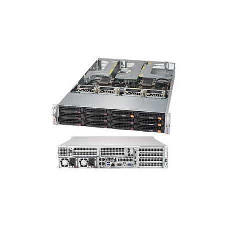 Supermicro SYS-6029UZ-TR4+ sistema barebone per server Intel® C621 LGA 3647 (Socket P) Armadio (2U) Nero