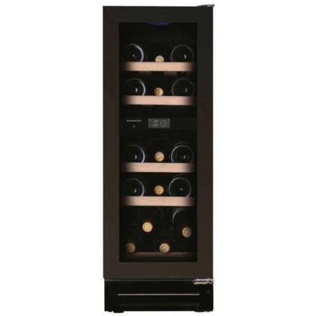 Dunavox Flow 16, Cantinetta per vini sottobanco nera DAUF-16.64DBH, Capacità: 17 bottiglie