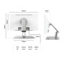 JAPANNEXT JN-IPS2152FHDR-C65W-FLD-T Monitor PC 54,6 cm (21.5") 1920 x 1080 Pixel Full HD LED Touch screen Grigio