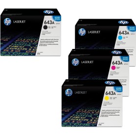 HP Original 643A Toner 4er Set schwarz, cyan, magenta, gelb(Q5950A, Q5951A, Q5952A, Q5953A) (OPQ5950A)