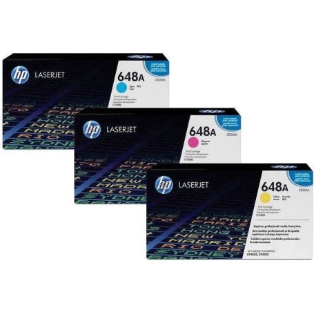HP Original 648A Toner 3er Set cyan, magenta, gelb 11.000 Seiten (CE261A, CE262A, CE263A) (OPCE261A)
