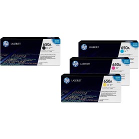 HP Original 650A Toner 4er Set schwarz, cyan, magenta, gelb(CE270A, CE271A, CE272A, CE273A) (OPCE270A)