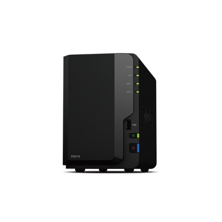 Synology DiskStation DS218 server NAS e di archiviazione Desktop Realtek RTD1296 2 GB DDR4 0 TB DiskStation Manager Nero