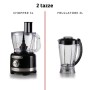 Ariete 1782 Gourmet Pro Moderna, Robot da cucina, Tritatutto 3L, Frullatore 2L, 2 velocità + Pulse, Set di lame + Disco in acci (00C178202AR0)