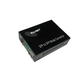 ALLNET 134409 convertitore multimediale di rete 1000 Mbit/s Modalità multipla, Modalità singola Nero (ALL-MC108G-SFP-SFP)