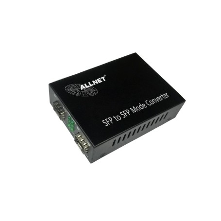 ALLNET 134409 convertitore multimediale di rete 1000 Mbit/s Modalità multipla, Modalità singola Nero (ALL-MC108G-SFP-SFP)