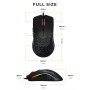 Glorious PC Gaming Race Model O mouse Mano destra USB tipo A Ottico 12000 DPI (GO-BLACK)