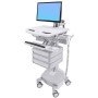 Ergotron SV44-1232-C carrello e supporto multimediale Alluminio, Grigio, Bianco Pannello piatto Carrello multimedi (SV44-1232-C)