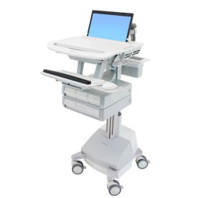 Ergotron SV44-1141-C carrello e supporto multimediale Alluminio, Grigio, Bianco Computer portatile Carrello multim (SV44-1141-C)