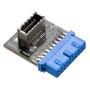 Akasa AK-CBUB51-BK adattatore per inversione del genere dei cavi USB 3.0 19-pin header USB 3.1 A Blu (AK-CBUB51-BK)