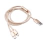 Akasa AK-CBUB42-12GL cavo USB 1,2 m USB 2.0 USB A USB C/Micro-USB B Oro (AK-CBUB42-12GL)