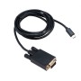 Akasa AK-CBCA17-18BK adattatore per inversione del genere dei cavi USB Type-C VGA Nero (AK-CBCA17-18BK)