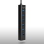 Axagon HUE-SA7BP hub di interfaccia USB 3.2 Gen 1 (3.1 Gen 1) Type-A 5000 Mbit/s Nero (HUE-SA7BP)