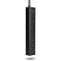 Axagon HUE-SA7BP hub di interfaccia USB 3.2 Gen 1 (3.1 Gen 1) Type-A 5000 Mbit/s Nero (HUE-SA7BP)