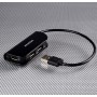 Axagon HUE-X4B hub di interfaccia USB 2.0 480 Mbit/s Nero (HUE-X4B)