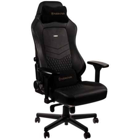 noblechairs Hero Real Leather Sedile riempito d'aria Schienale imbottito (NBL-HRO-RL-BLA)