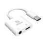 Akasa AK-CBCA30-08WH adattatore per inversione del genere dei cavi USB Type-C USB Type-C +3.5mm Jack Bianco