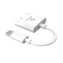 Akasa AK-CBCA30-08WH adattatore per inversione del genere dei cavi USB Type-C USB Type-C +3.5mm Jack Bianco