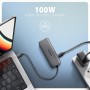 Axagon HMC-5H8K USB 5Gbps hub 2x USB-A USB-C HDMI 8k/30Hz PD 100W kabel USB-C Cablato USB 3.2 Gen 1 (3.1 Gen 1) Type-C Grigio