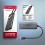 Axagon HMC-5H8K USB 5Gbps hub 2x USB-A USB-C HDMI 8k/30Hz PD 100W kabel USB-C Cablato USB 3.2 Gen 1 (3.1 Gen 1) Type-C Grigio