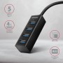 Axagon HUE-M1A hub di interfaccia USB 3.2 Gen 1 (3.1 Gen 1) Type-A 5000 Mbit/s Nero